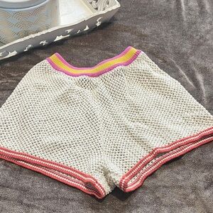 NWOT Offline by Aerie Cream Knit/ Crochet Women Shorts for Beach- Medium